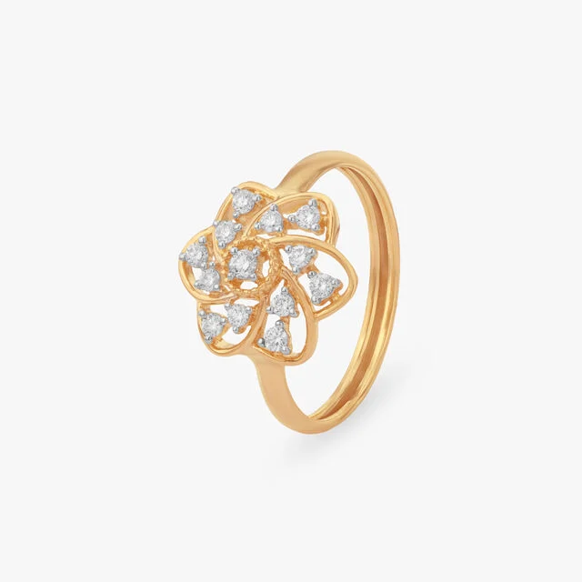 Whirling Grace Diamond Ring