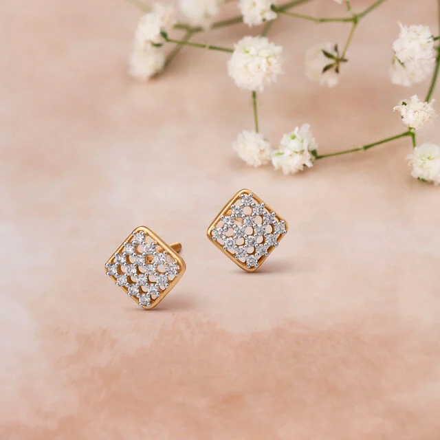 Enigmatic Diamond Stud Earrings