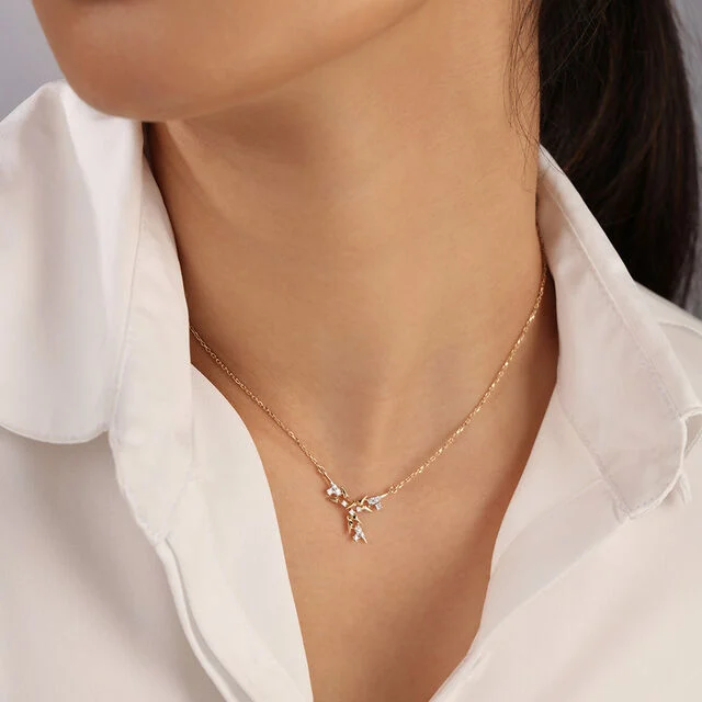 Dazzling Skyward  Diamond Necklace